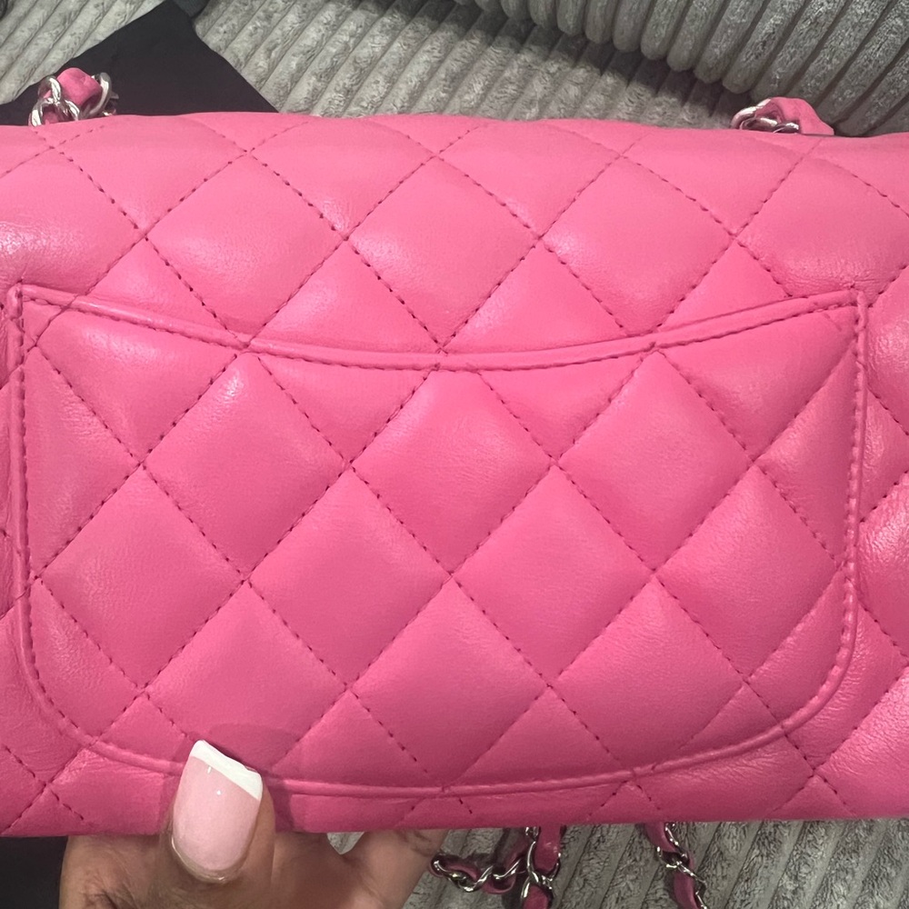 CHANEL Fuchsia Classic Mini Lambskin - Picture 10 of 16